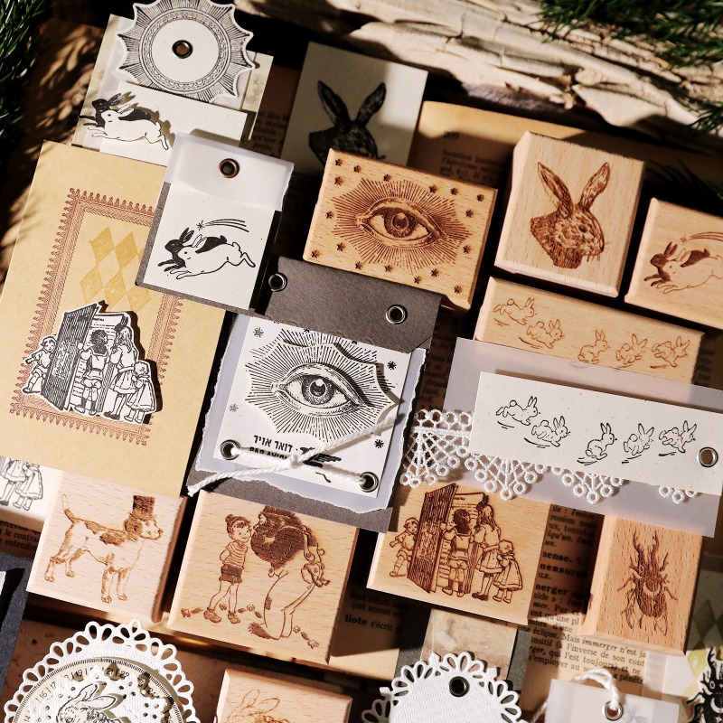 Vintage Collectible Stamps - Vintage Forest Fairy Animal Flower Wooden