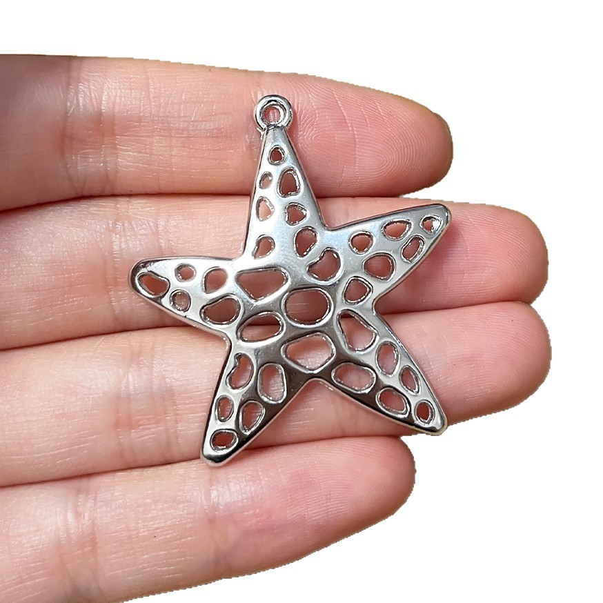 Vintage Collectibles For Sale - 4Pcs Silvery Starfish Sea Star Charms
