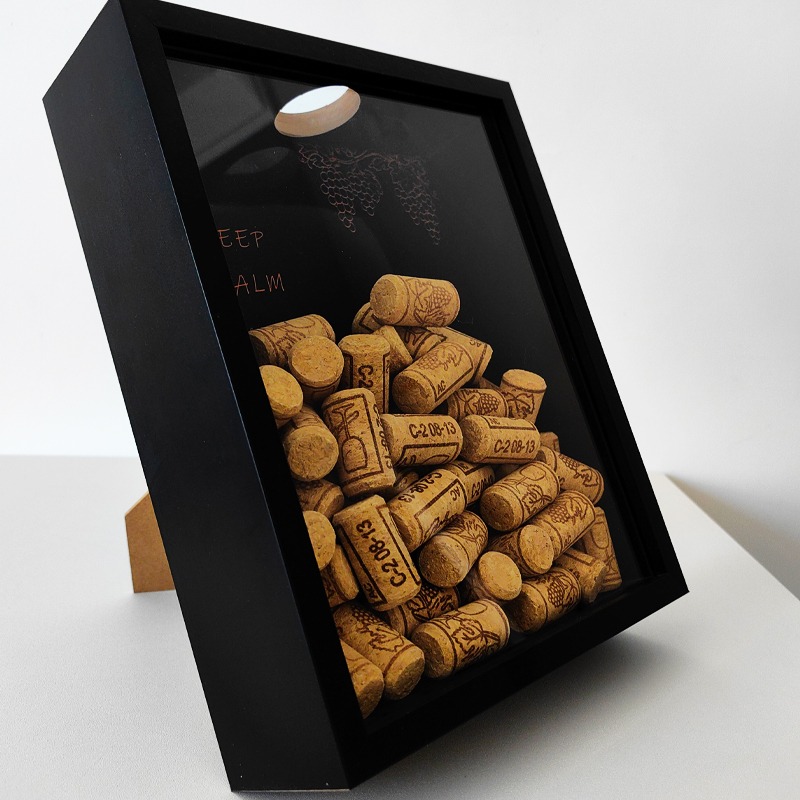 Red Wine Cork Display Frame Wo - Collectible Vintage Wine ulasan dan harga