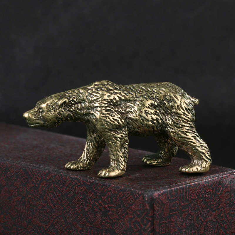 1PC Vintage Solid Brass Bear S - Vintage Collectible Bears ulasan dan harga