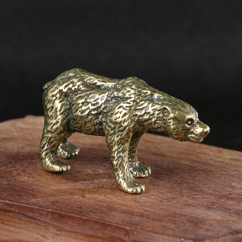 1PC Vintage Solid Brass Bear S - Vintage Collectible Bears ulasan dan harga