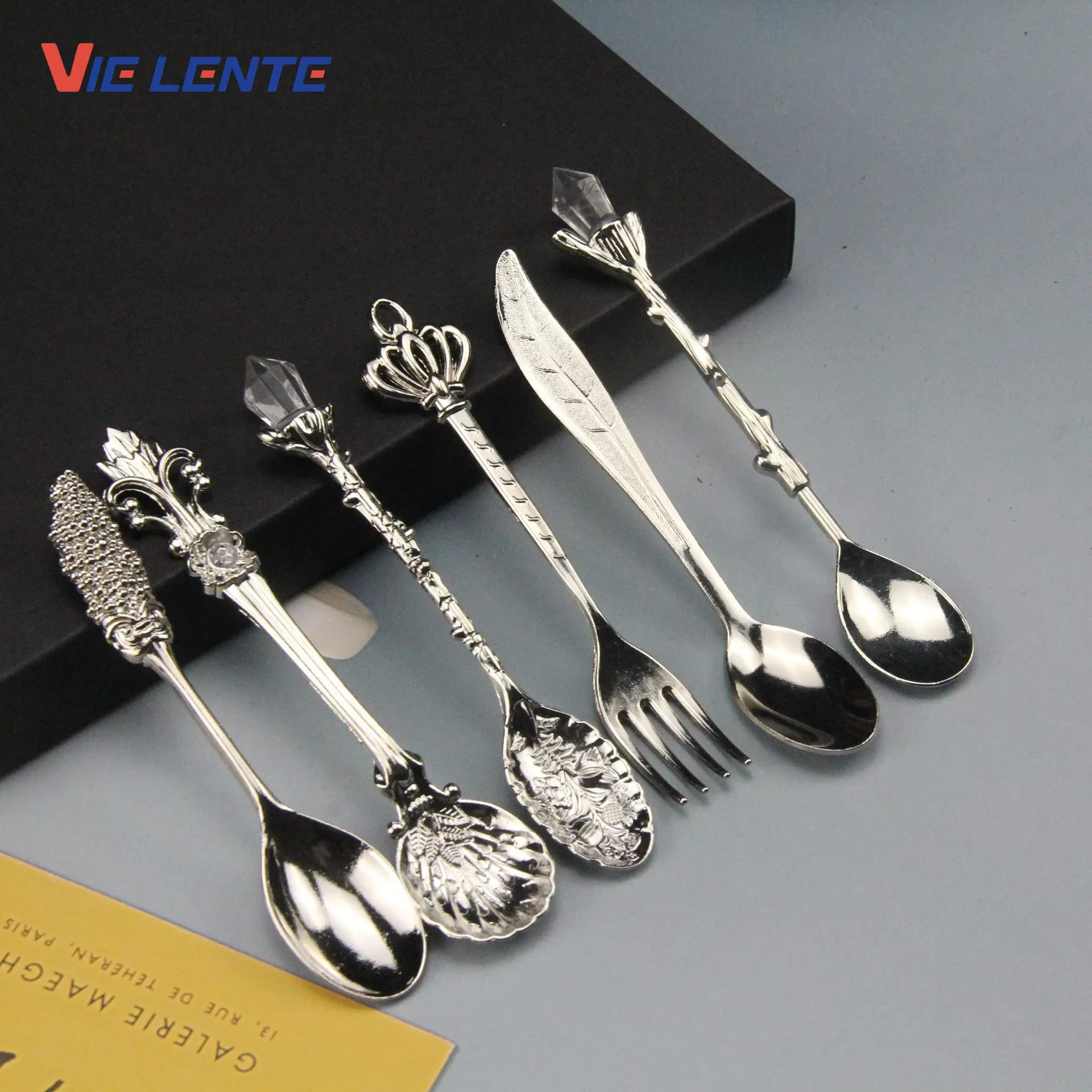 6pcs Set Ice Cream Spoon Jam S - Vintage Collectible Spoons ulasan dan harga
