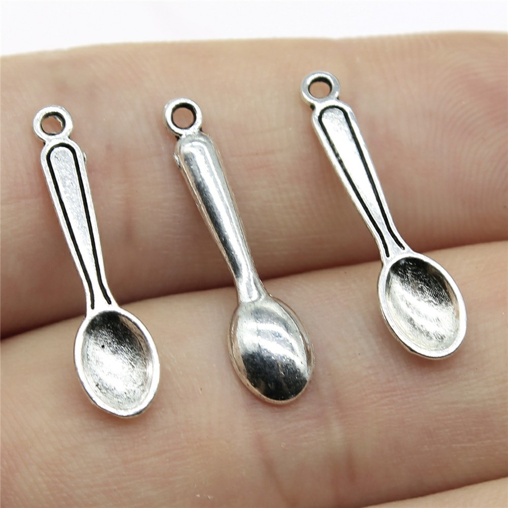 WYSIWYG 40pcs 24x6mm Charms Ki - Vintage Collectible Spoons ulasan dan harga
