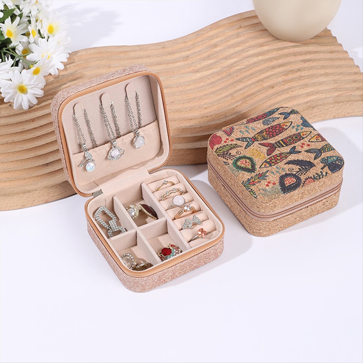 [N84R] 4PCS Vintage Cork Jewel - Vintage Zipper ulasan dan harga