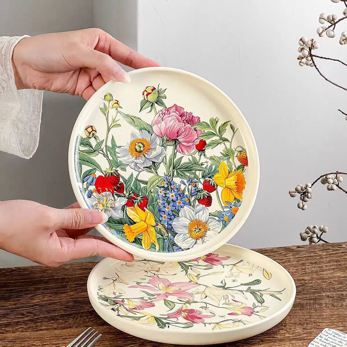 Creative Romantic Floral Ceram - Vintage Collectible Dishes ulasan dan harga
