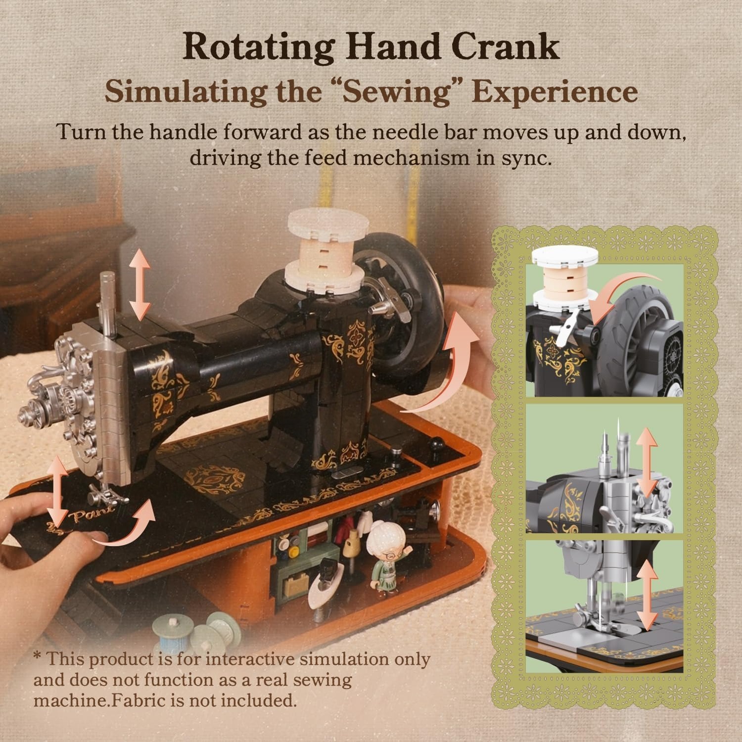 Vintage Hand Crank Sewing Mach - Vintage Collectible Shop ulasan dan harga