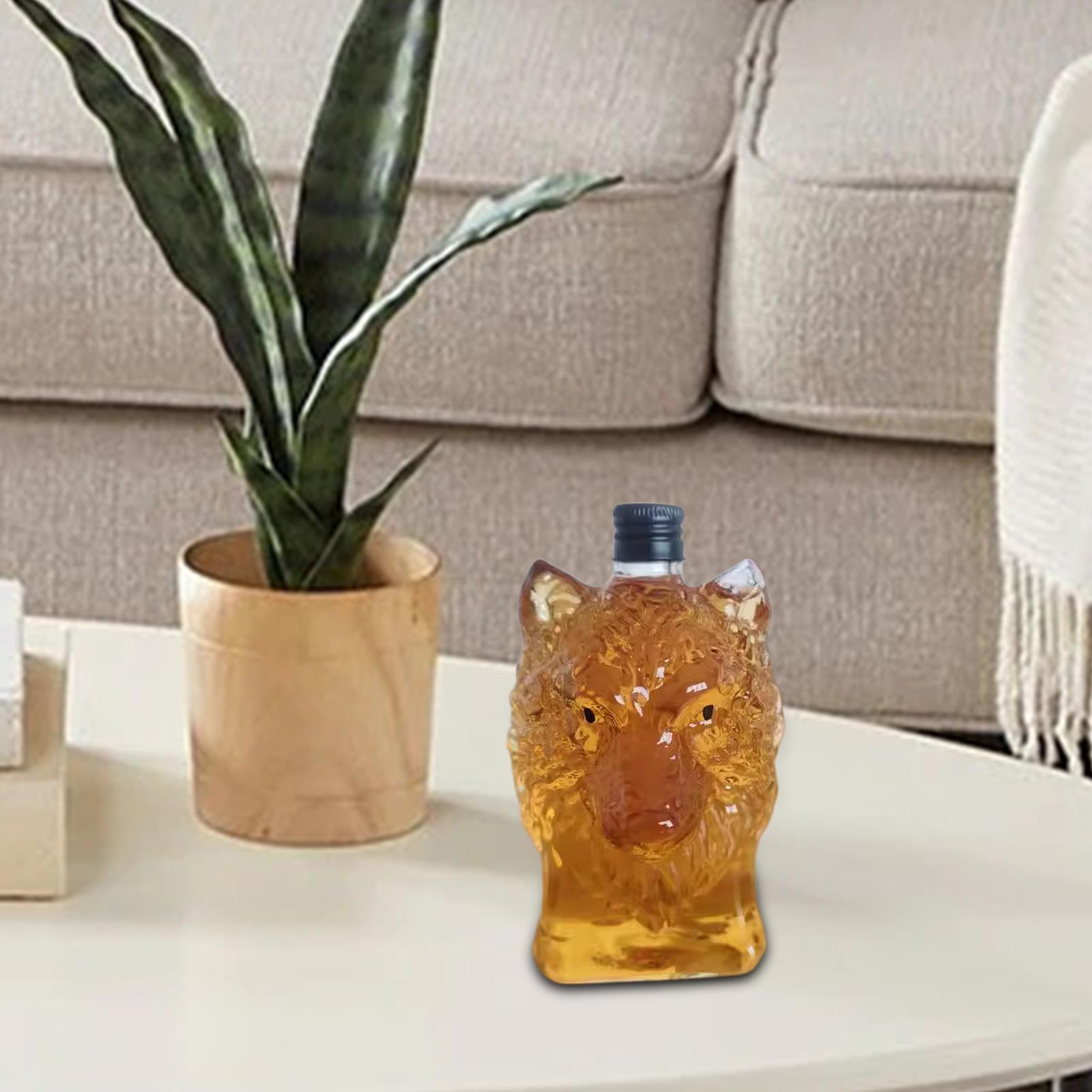 Whiskey Bottle Wolf Shape Wine - Collectible Vintage Wine ulasan dan harga