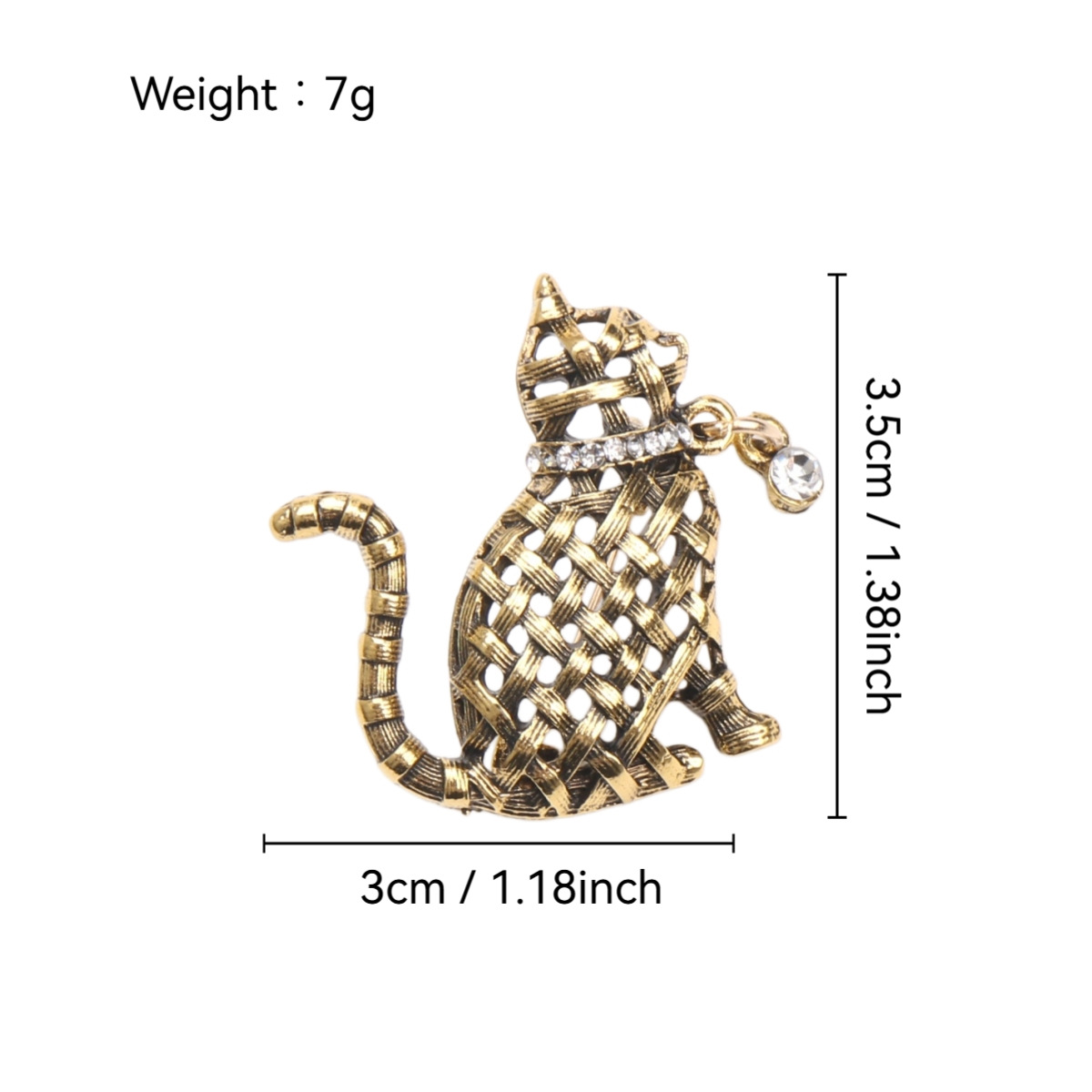 Ornate Woven Cat Brooch Collec - Collectible Vintage Brooches ulasan dan harga
