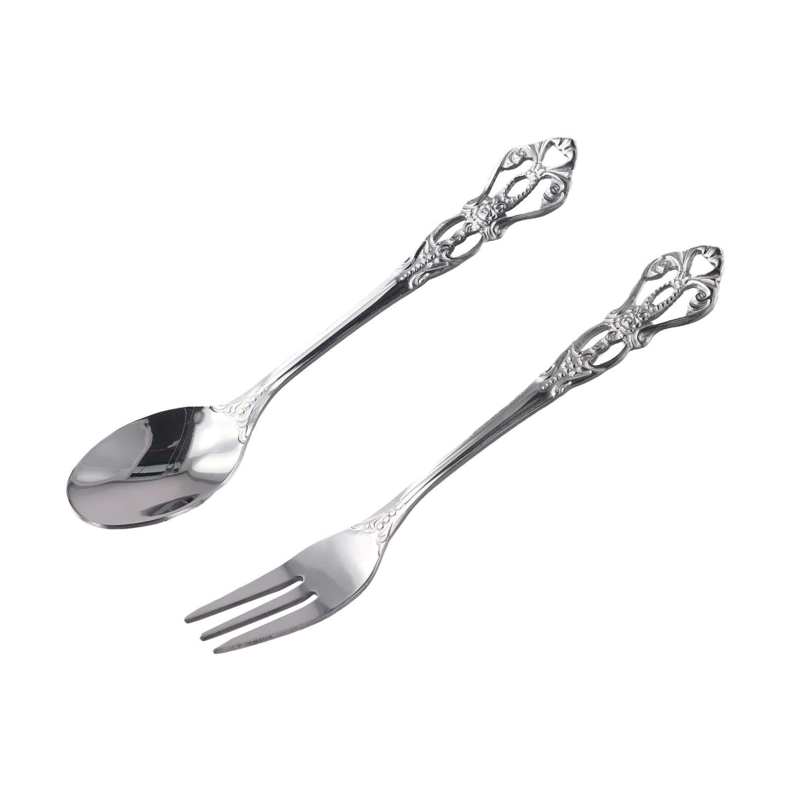 1 Pair Vintage Gold Spoon Fork - Vintage Collectible Spoons ulasan dan harga