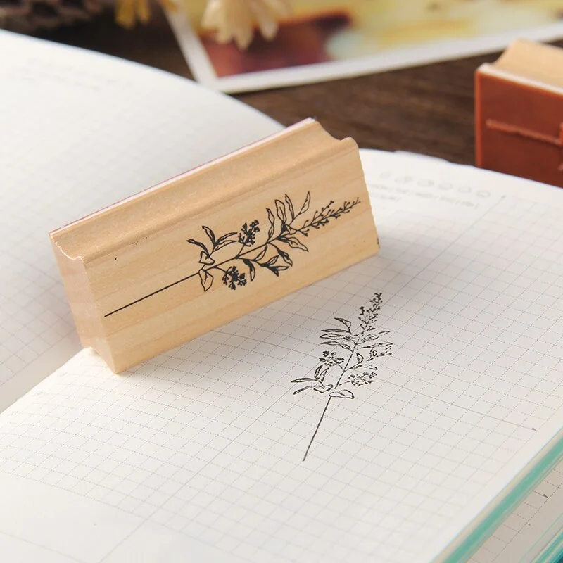 Vintage Plant Tree Wooden Rubb - Vintage Collectible Stamps ulasan dan harga