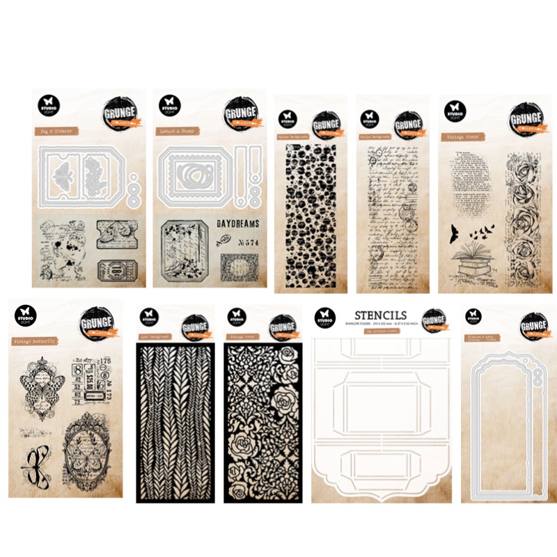 Tag Envelope Grunge Collection - Vintage Collectible Stamps ulasan dan harga