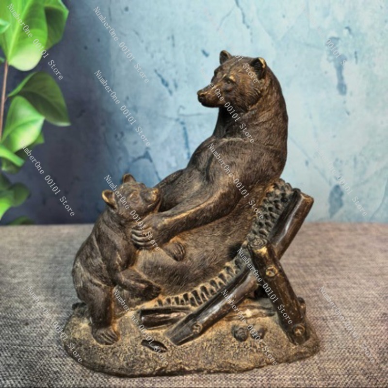 Antique Bronze Bear Ornament V - Vintage Collectible Bears ulasan dan harga