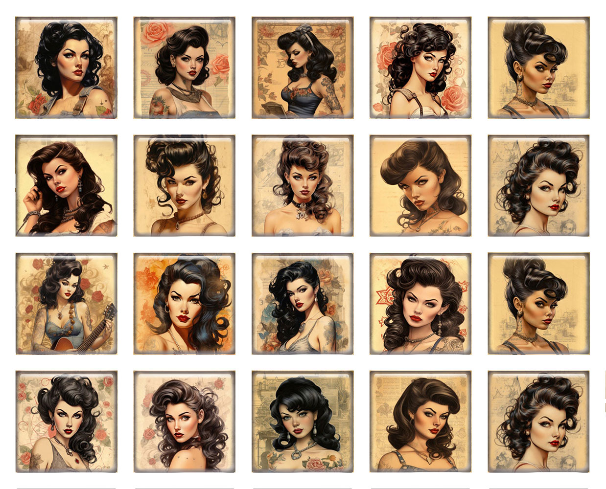 Random Mixed Round/Oval/Square - Vintage Collectibles For Sale ulasan dan harga
