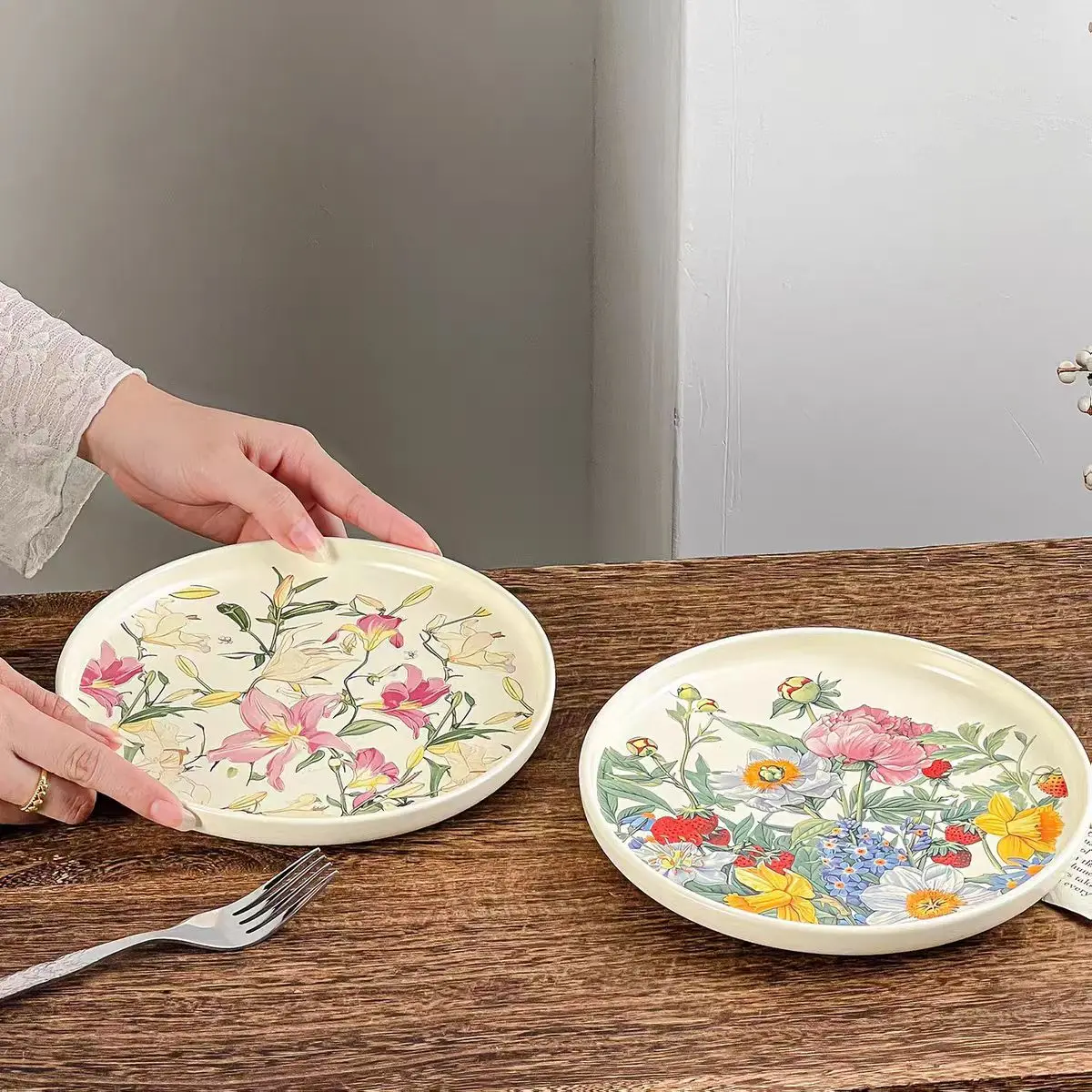 Creative Romantic Floral Ceram - Vintage Collectible Dishes ulasan dan harga