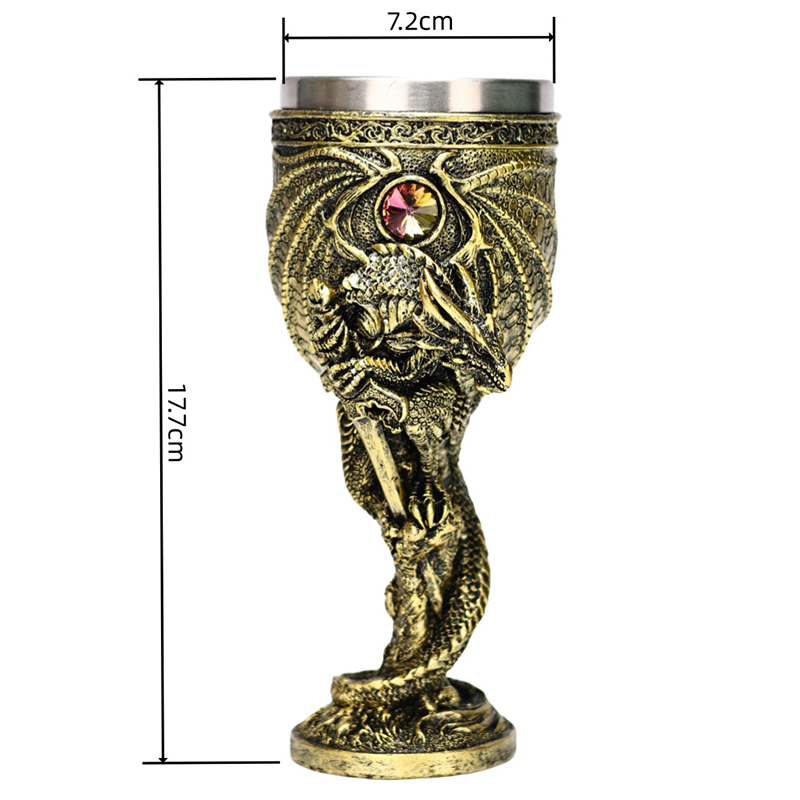 Vintage Dragon Goblet Stainles - Collectible Vintage Wine ulasan dan harga