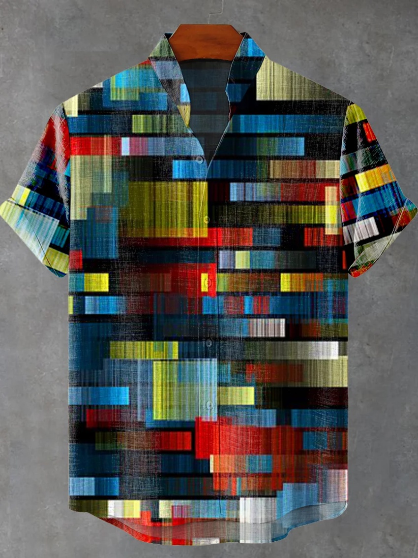 New Men's Short Sleeve Linen S - Vintage Collectible Shop ulasan dan harga