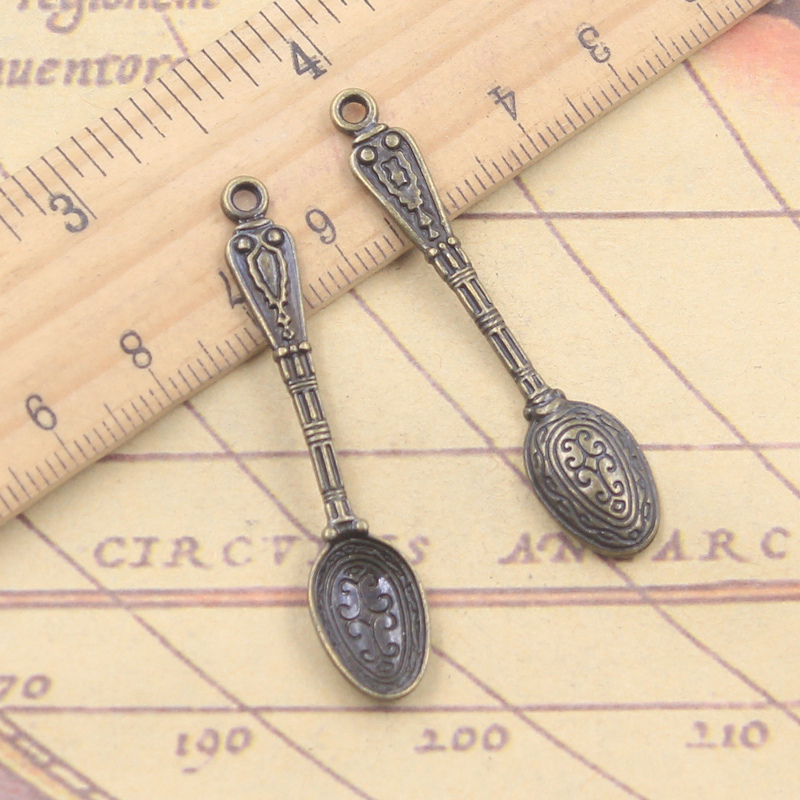 10pcs Charms Pattern Spoon 48x - Vintage Collectible Spoons ulasan dan harga