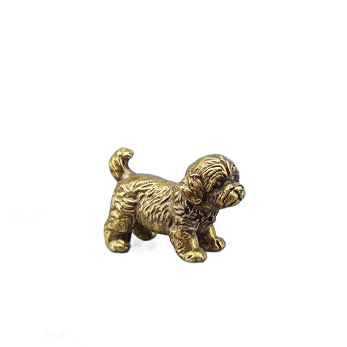 Mini Brass Dog Statue French B - Vintage Collectible Bears ulasan dan harga
