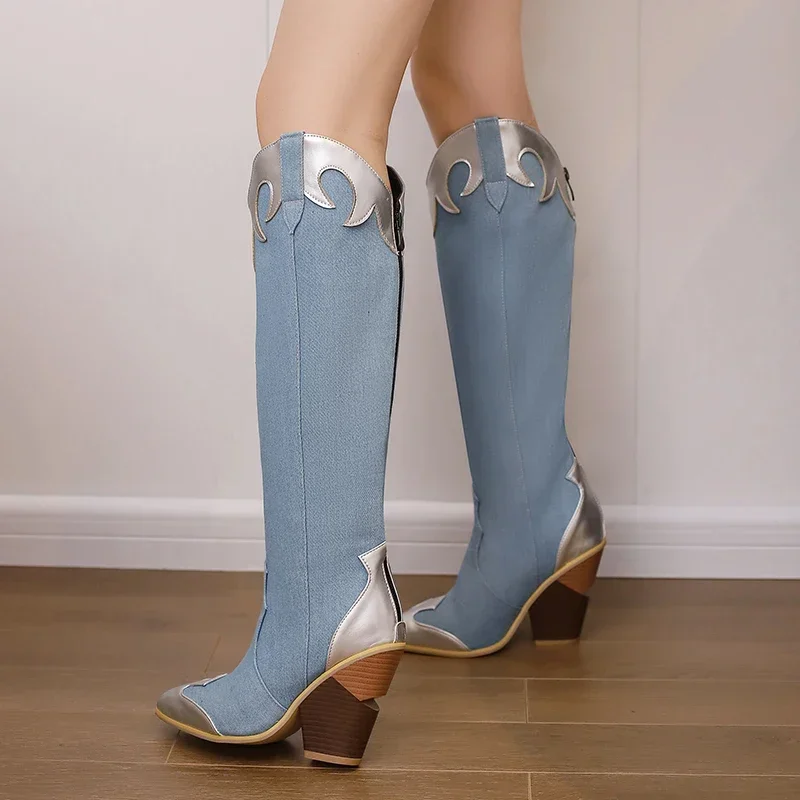 Big Size Western Women Knee Hi - Vintage Zipper ulasan dan harga